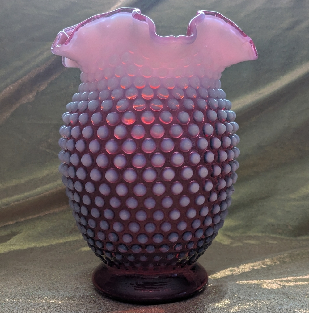 Vintage Fenton Opalescent Glass Vase